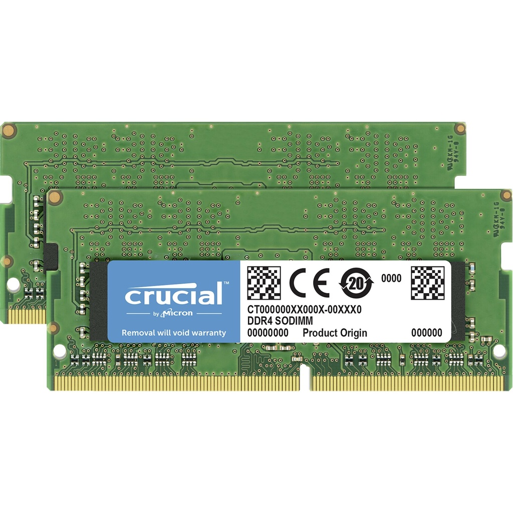 Crucial DDR4-3200 Kit       32GB 2x16GB SODIMM CL22 (8Gbit/16Gbit
