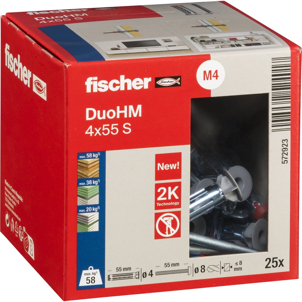 Fischer DuoHM 4x55 S TX 25 pcs.