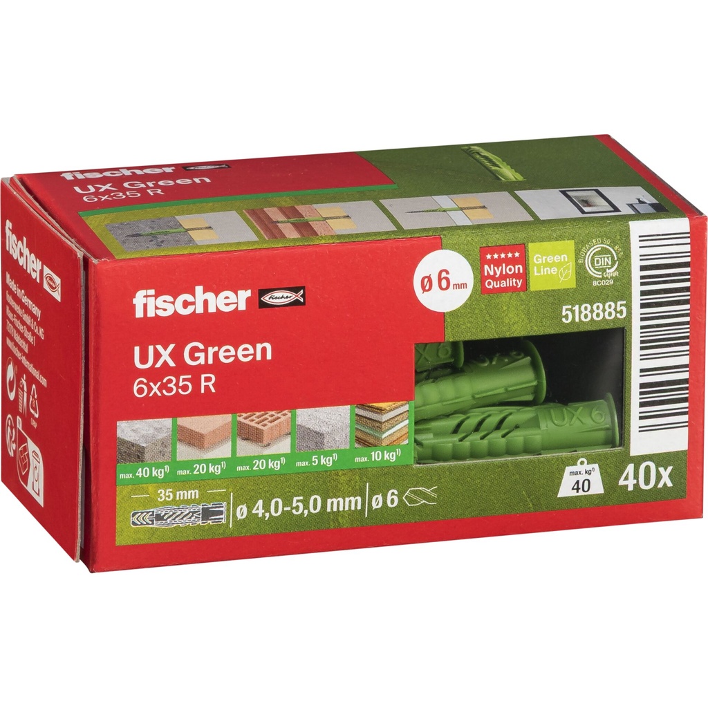 Fischer Universaldübel UX Green 6x35 R