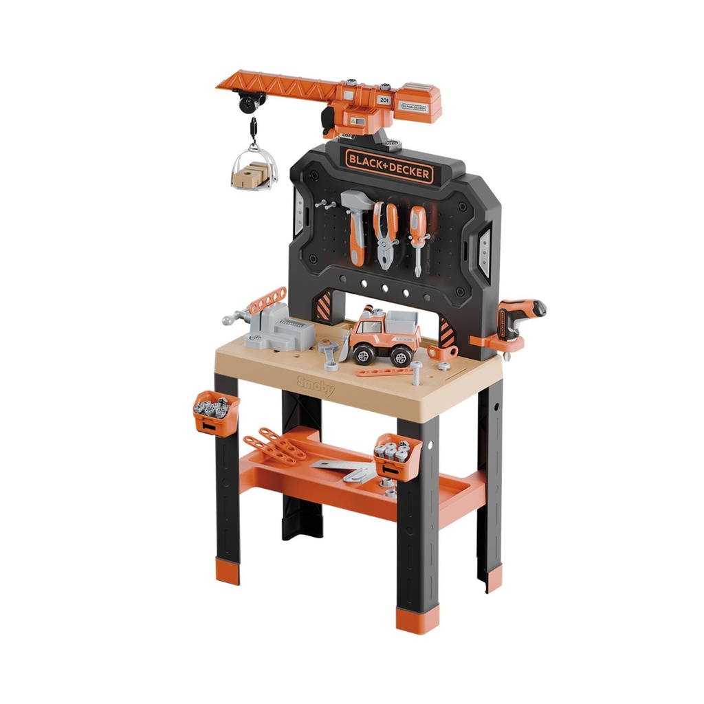 Smoby Black & Decker Workbench with Crane