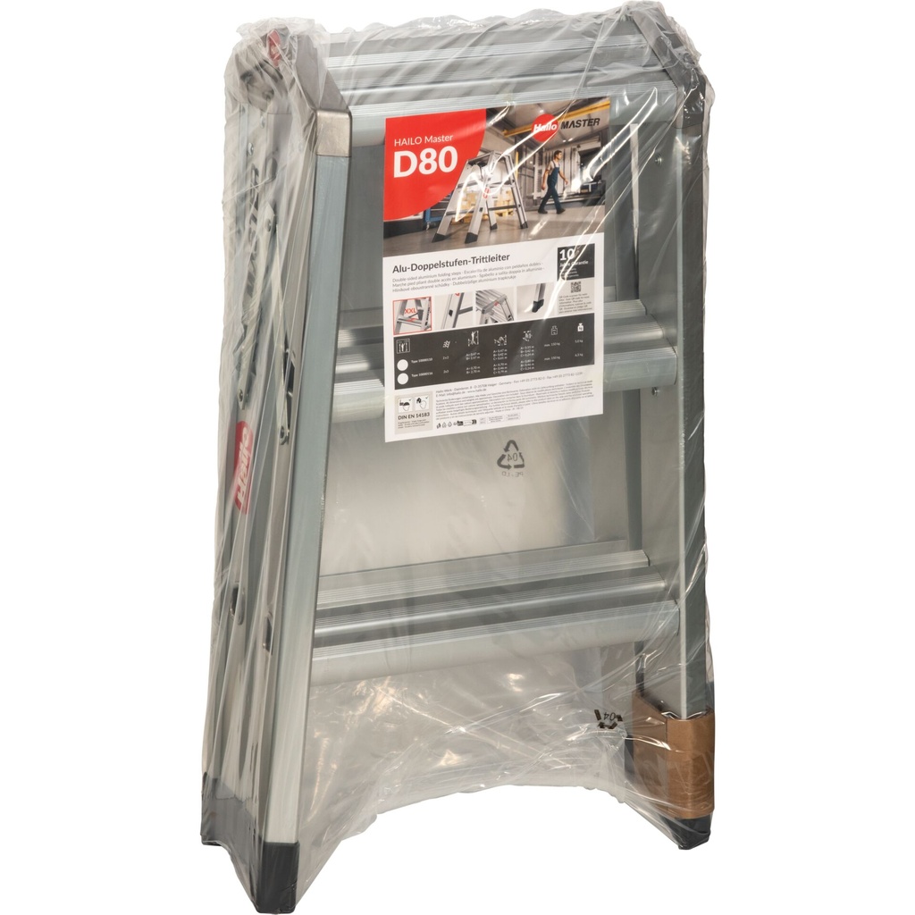 Hailo Master D80 2 x 3 Steps Double-Sided Folding
