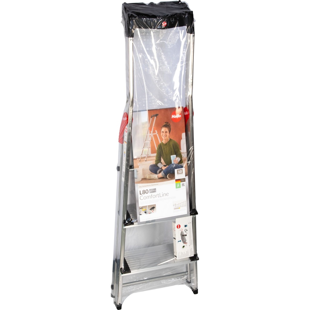 Hailo L80 ComfortLine 3 Step Stepladder