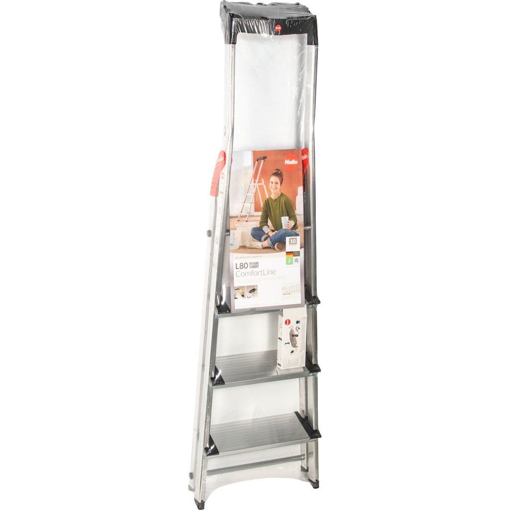 Hailo L80 ComfortLine 4 Step Stepladder