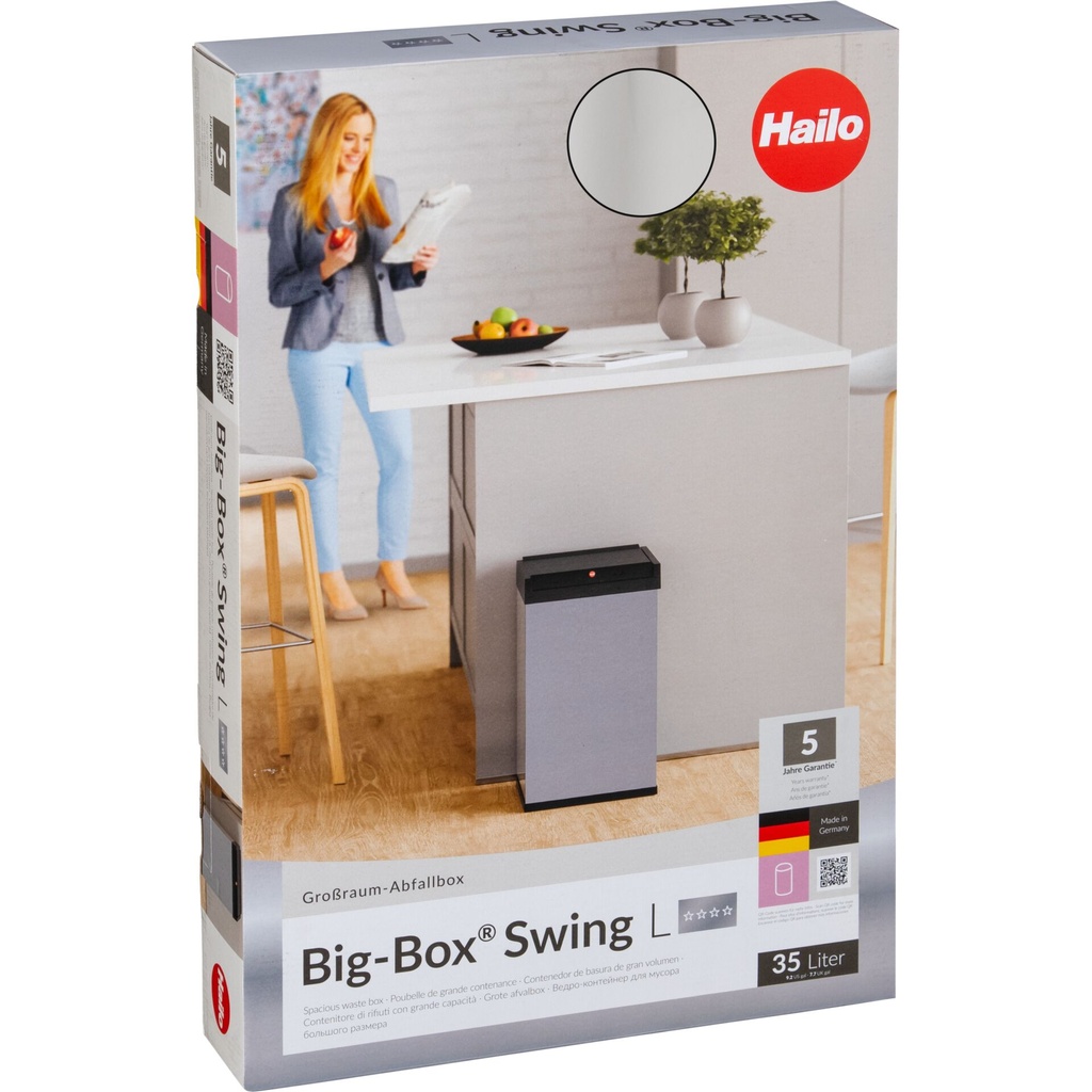 Hailo Big-Box Swing L stainless steel