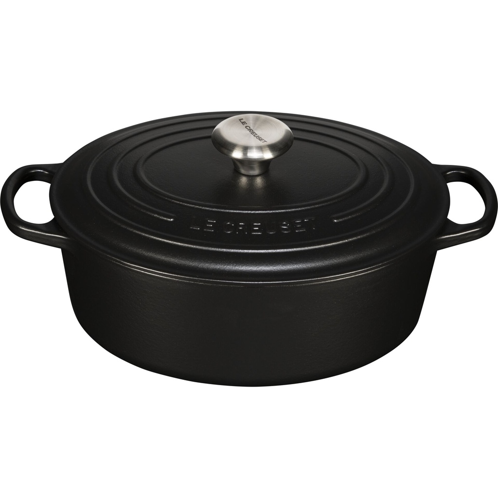 Le Creuset Signature Casserole oval 27 cm satin black