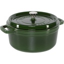 Staub La Cocotte 24cm Round Cast Iron, Basil Green
