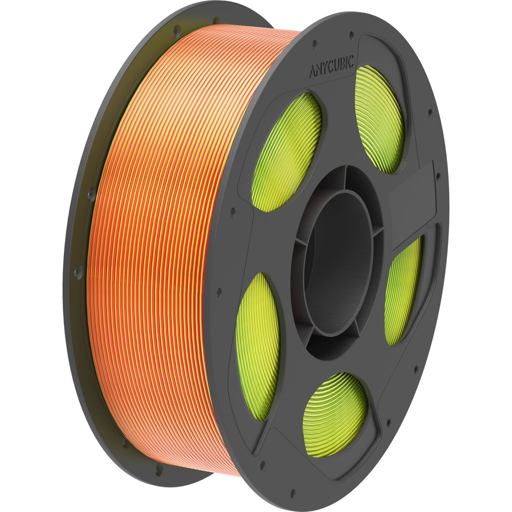 Anycubic PLA Silk Filament Tri-Color: Red Yellow Green