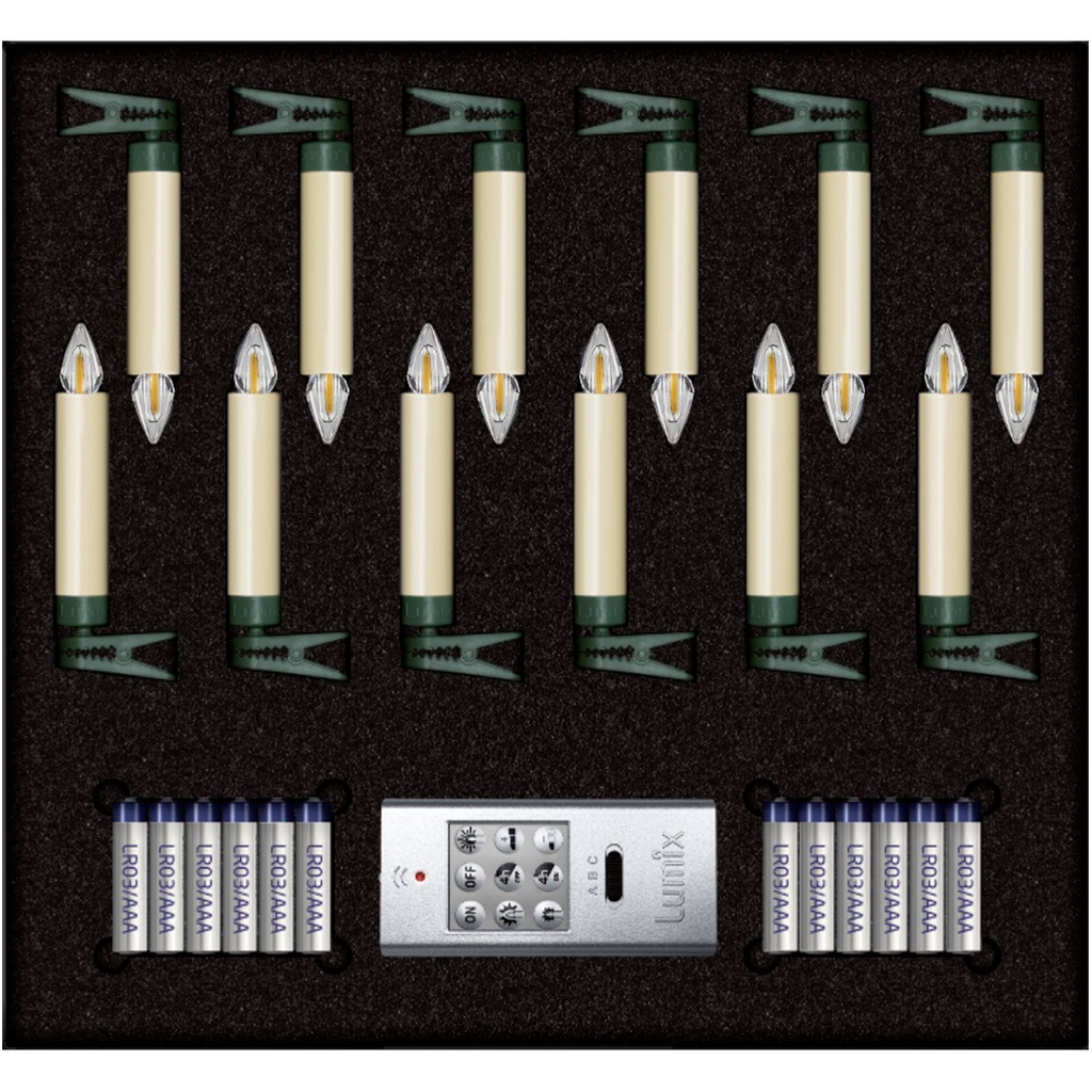 Krinner Lumix Superlight Flame Mini Ivory 12 pcs. Set