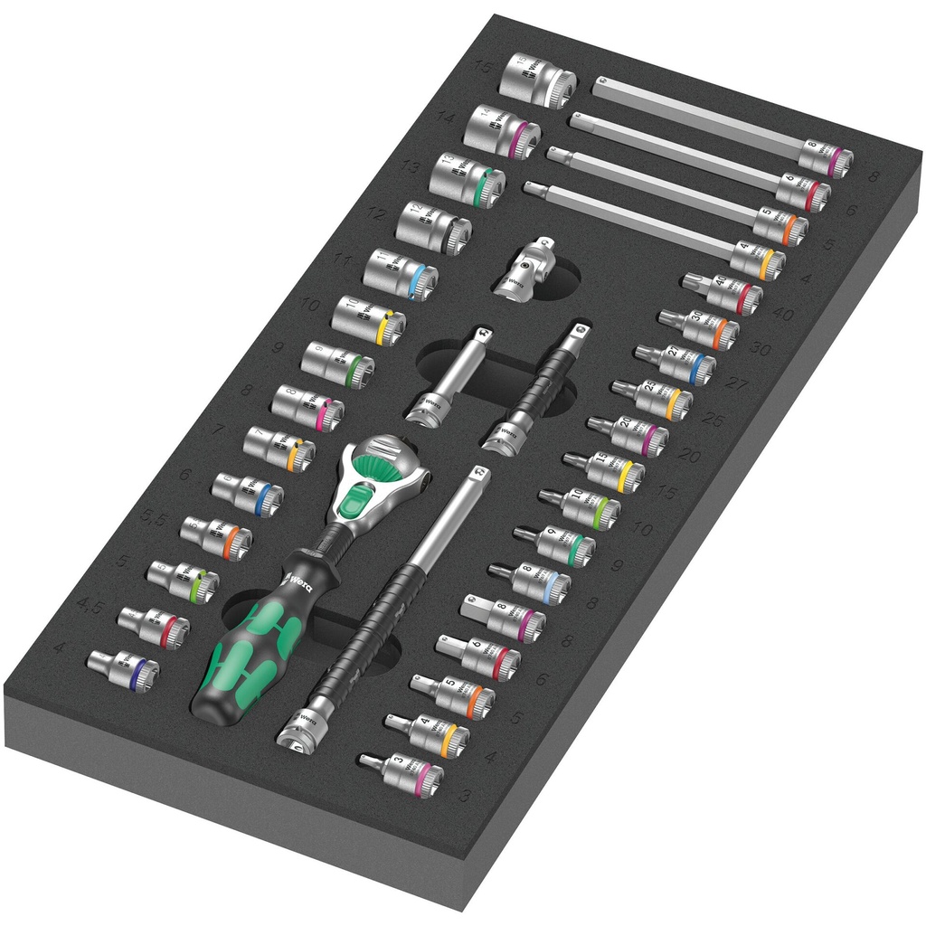 Wera 9720 A Zyklop Ratchet Set 1 Foam Inlay