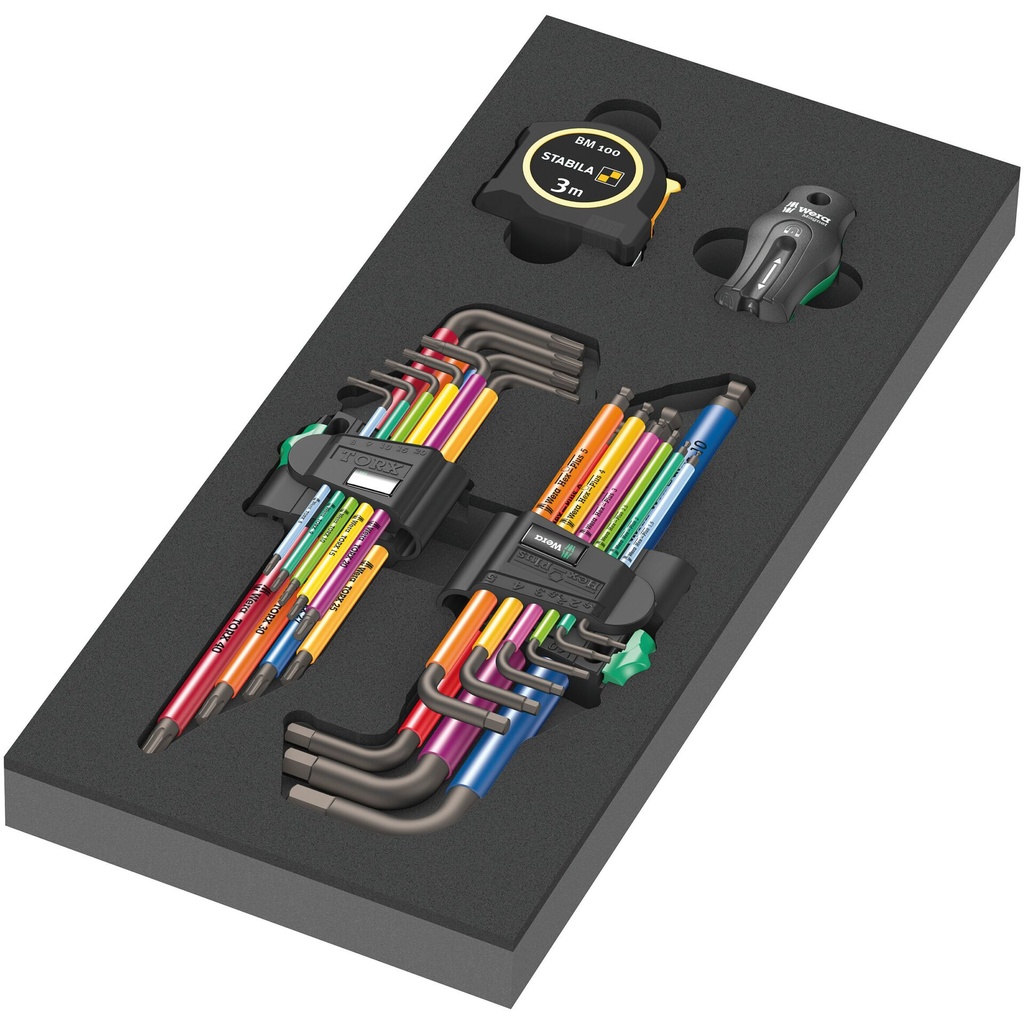 Wera 9740 Hex Key Set 1 Foam Insert