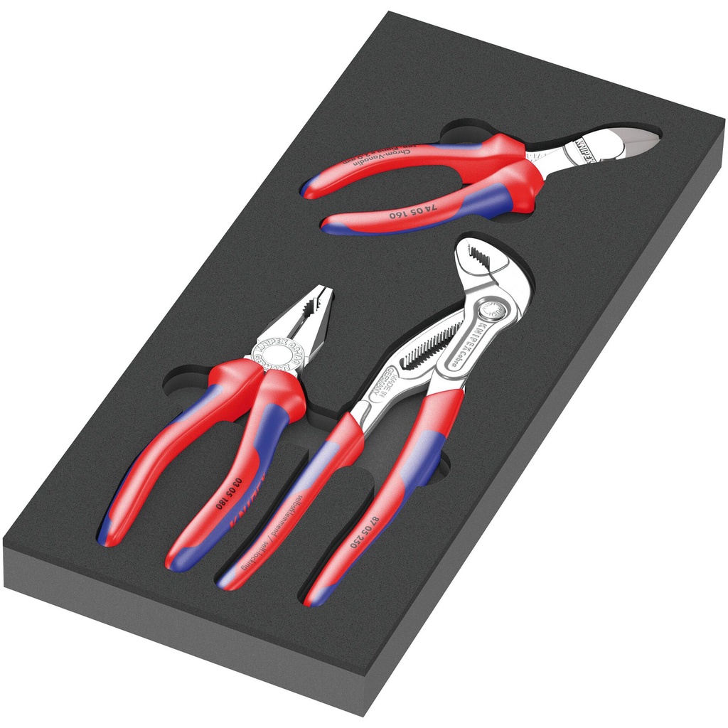 Wera 9780 KNIPEX Zangen Set 1 Schaumstoffeinlage