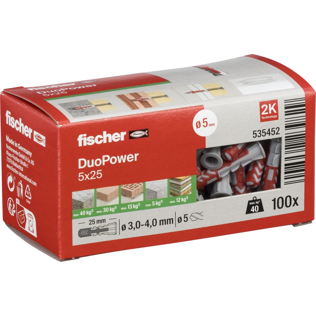 Fischer DuoPower 5x25 100 pcs