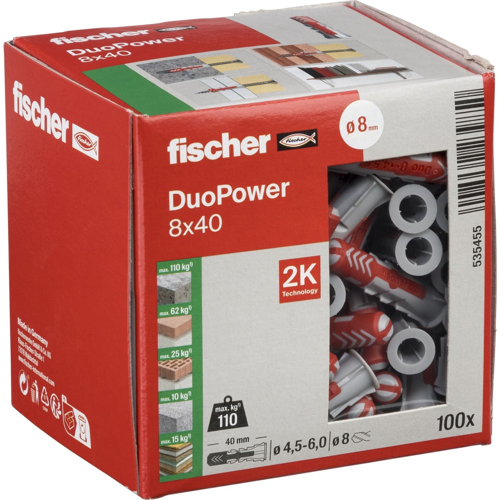 Fischer DUOPOWER 8x40 100 pcs.