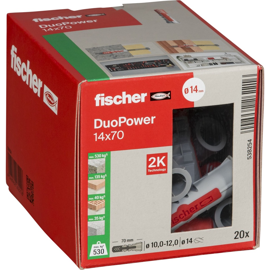 Fischer DUOPOWER 14x70 20 pcs