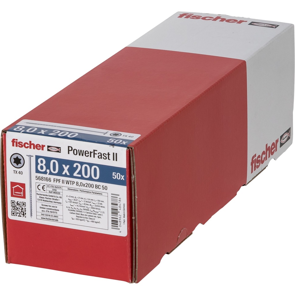 Fischer PowerFast II 8,0x200 TK TX TG blvz 50