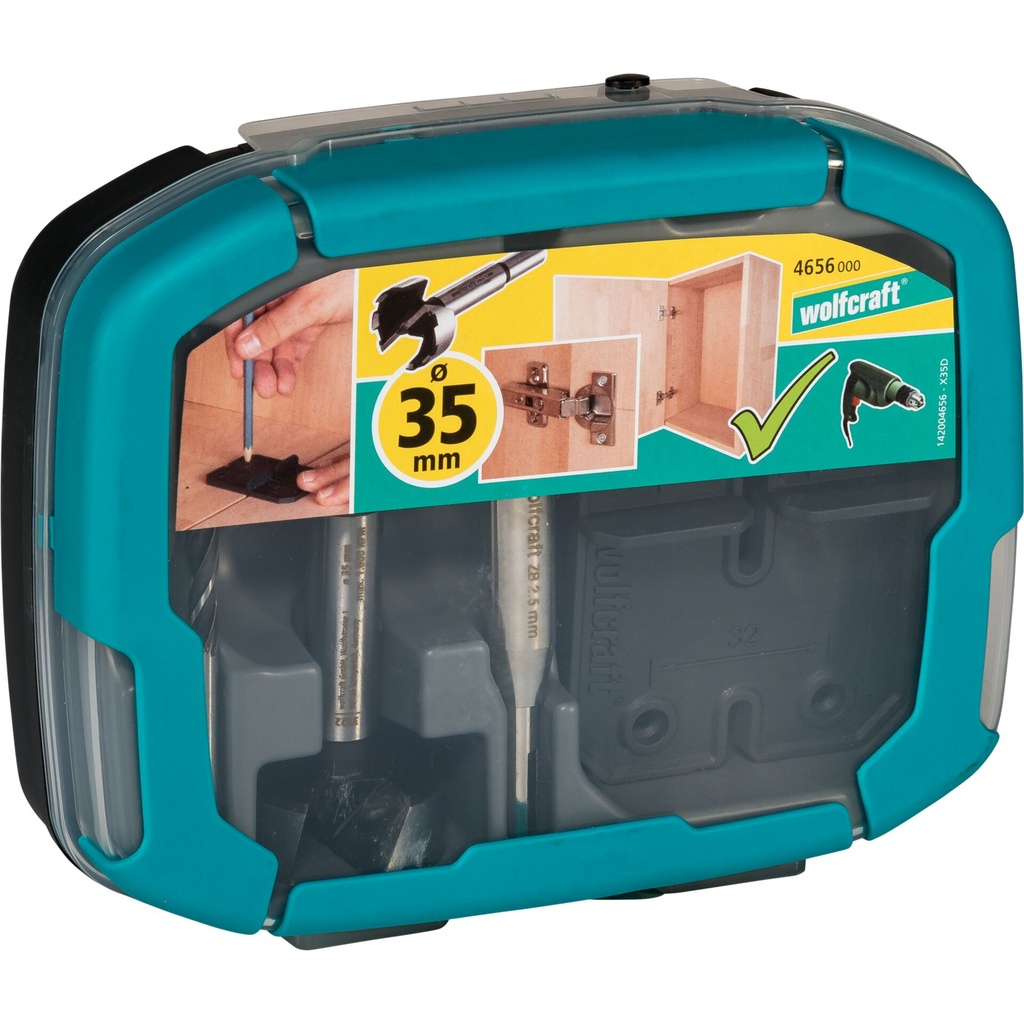 Wolfcraft Scharnierloch-Set 35mm 5-tlg.