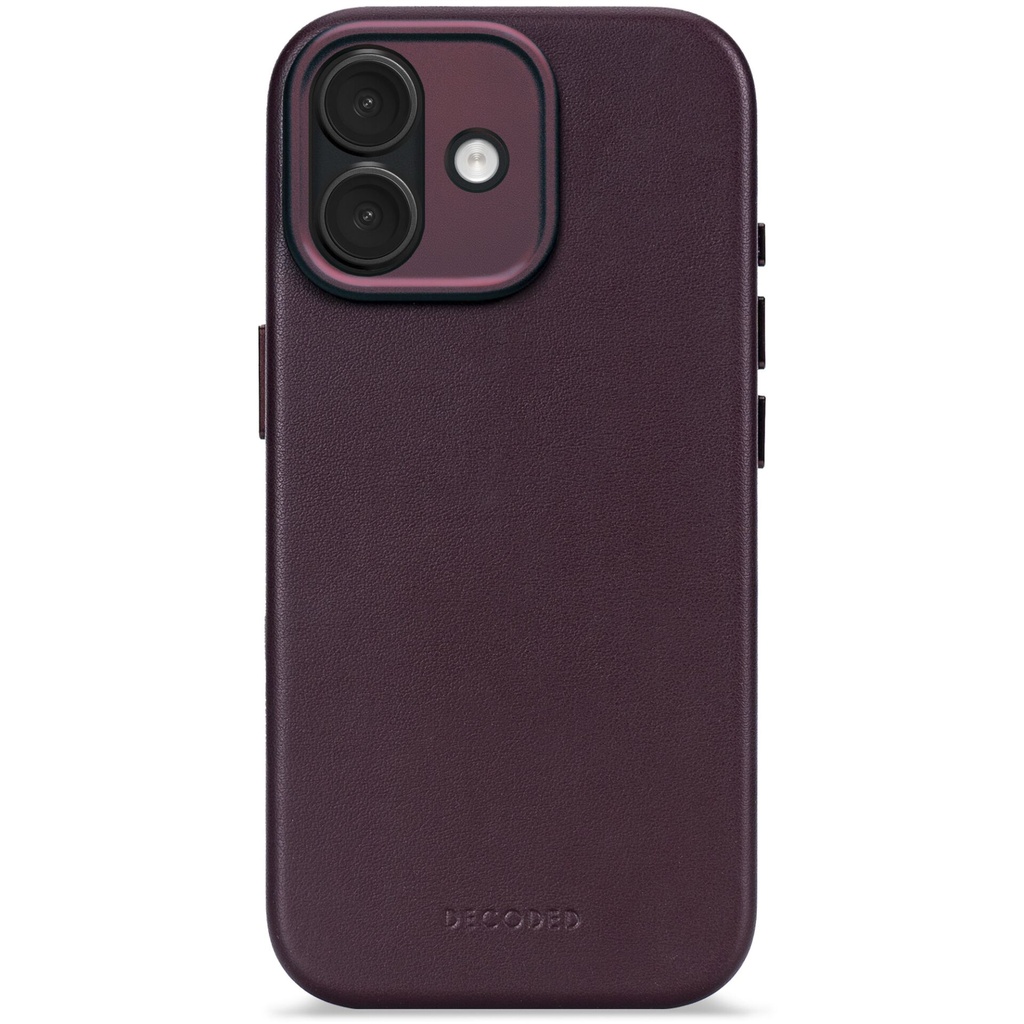 Decoded Leather Backcover iPhone 17 Dark Ruby