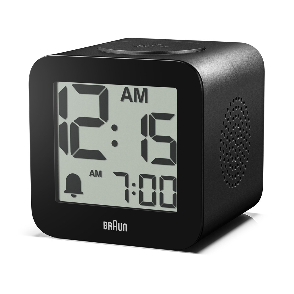 Braun  BC 25 BP schwarz Quarzwecker mit Sprachausgabe