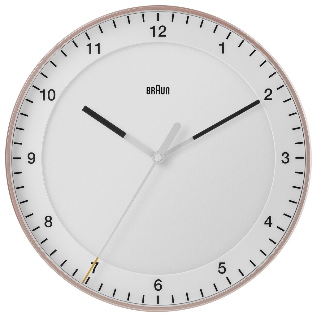 Braun BC 17 PW rosa/weiß Quarzwanduhr, analog