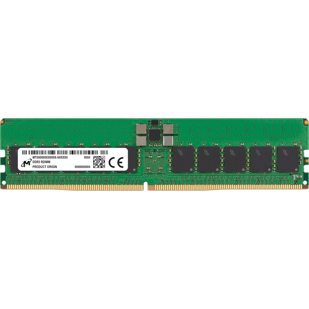 Micron DDR5 RDIMM 32GB 2Rx8 6400 CL52 (Y62E-16Gb) Single Pack