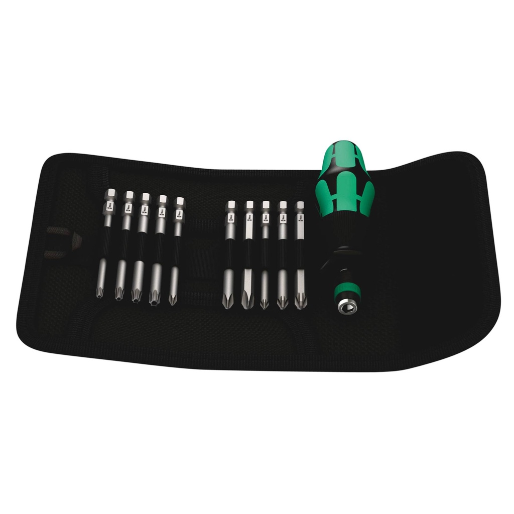 WERA Kraftform Kompakt 41 Pouch with 89 mm-long bits