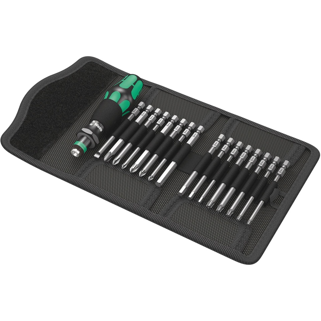 WERA Kraftform Kompakt 60 Pouch with 89 mm-long bits