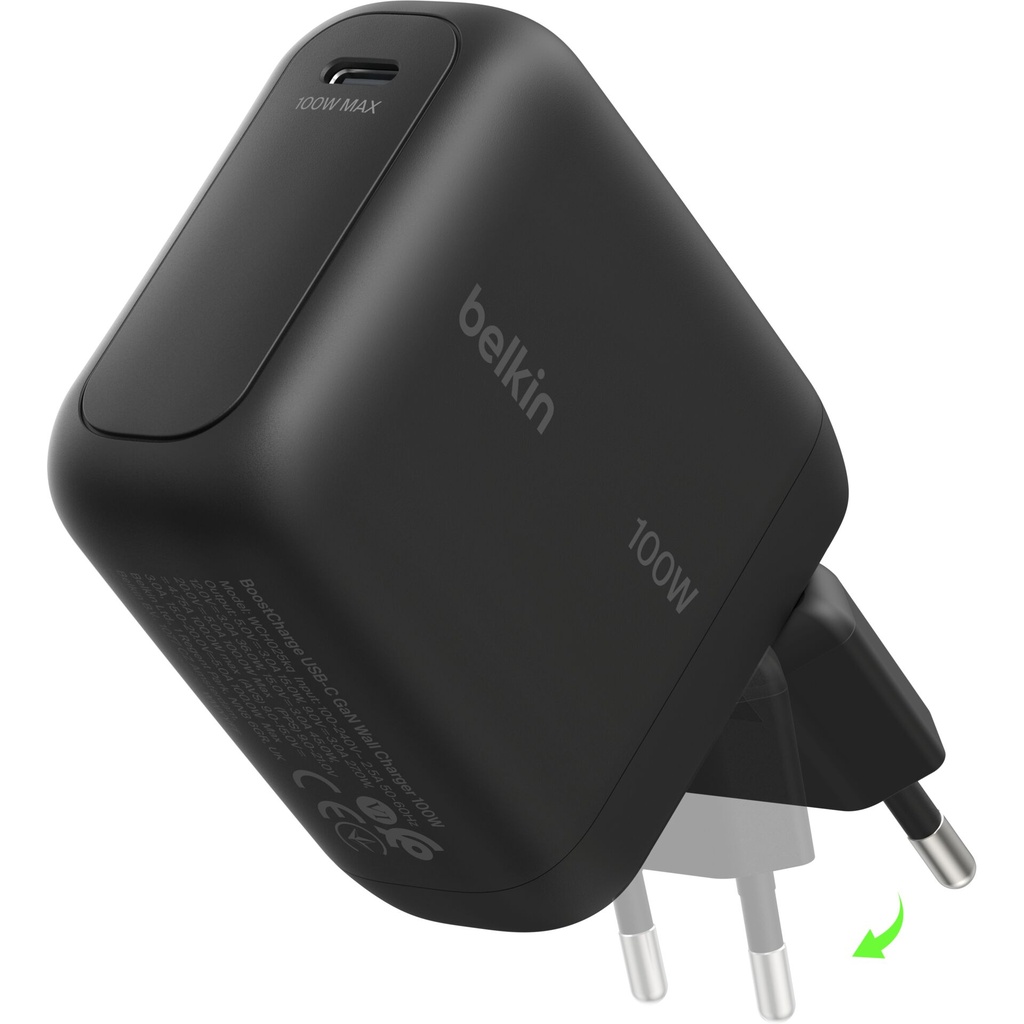 Belkin BOOSTCharge 100W USB-C GAN einkl.Stecker sw. WCH025kqBK