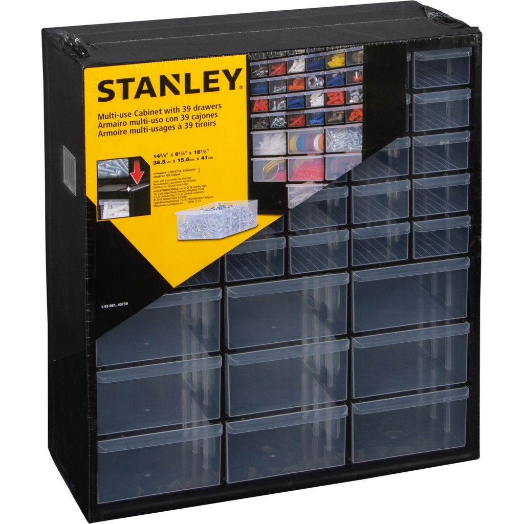 Stanley Small Parts Storage Box with 39 Drawers
