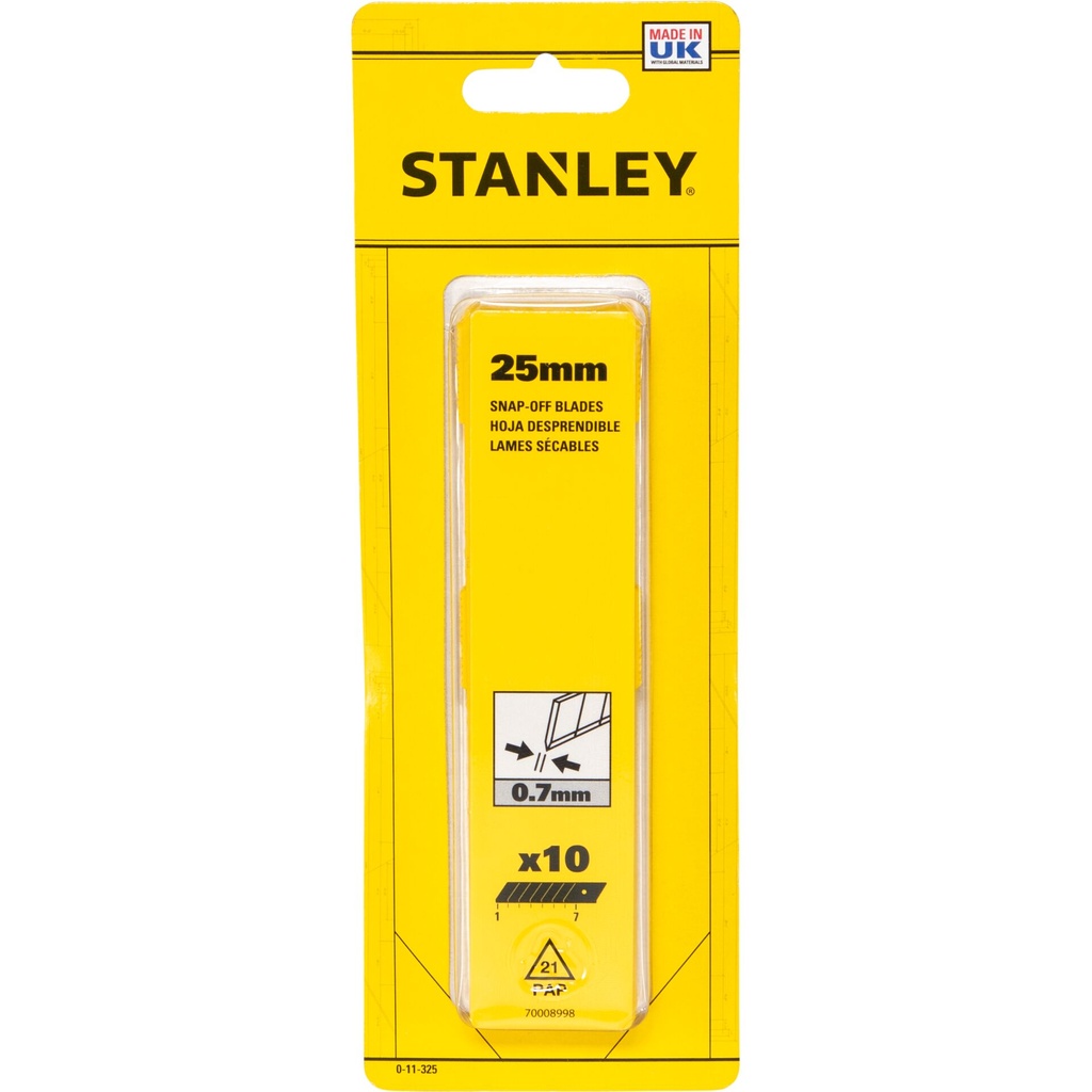 Stanley Snap-Off Blades Stanley 25mm 10 pcs.