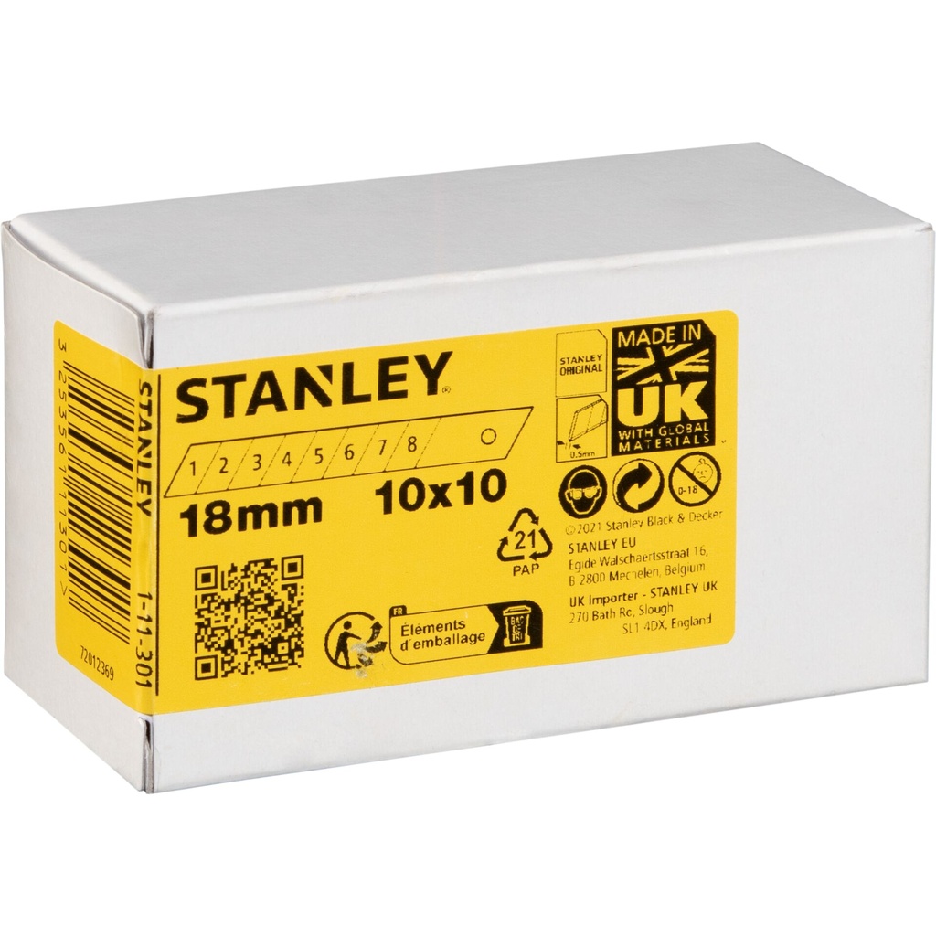 Stanley Snap-Off Blades Stanley 18mm 100 pcs.