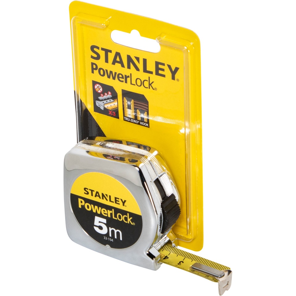 Stanley Bandmaß Powerlock Kunst- stoff 5m/19mm