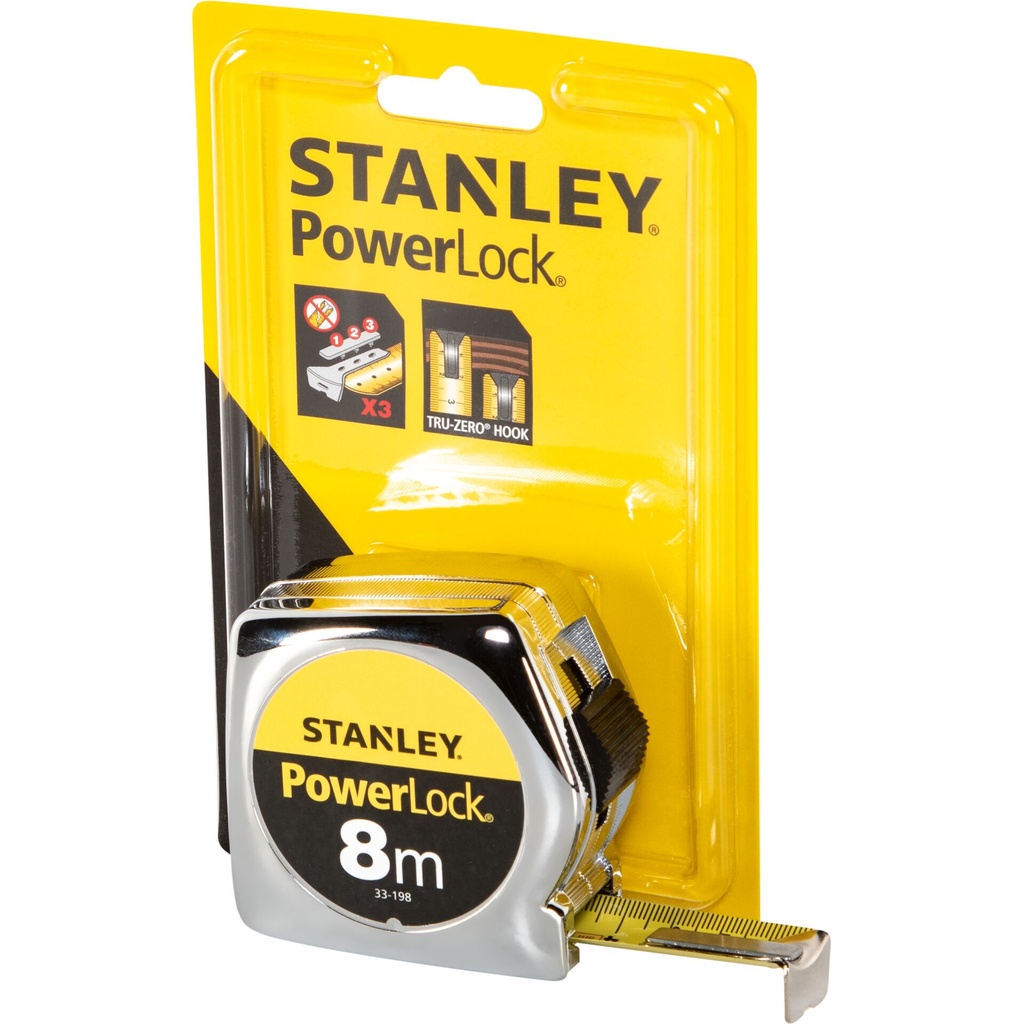 Stanley Bandmaß Powerlock Kunst- stoff 8m/25mm