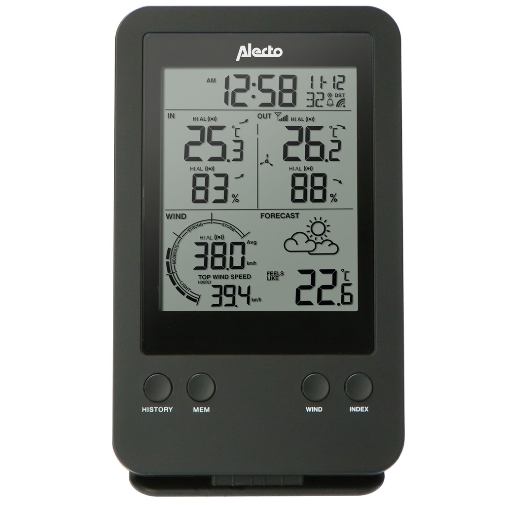 Alecto WS-3400 Professionelle Wetterstation mit Funksensor