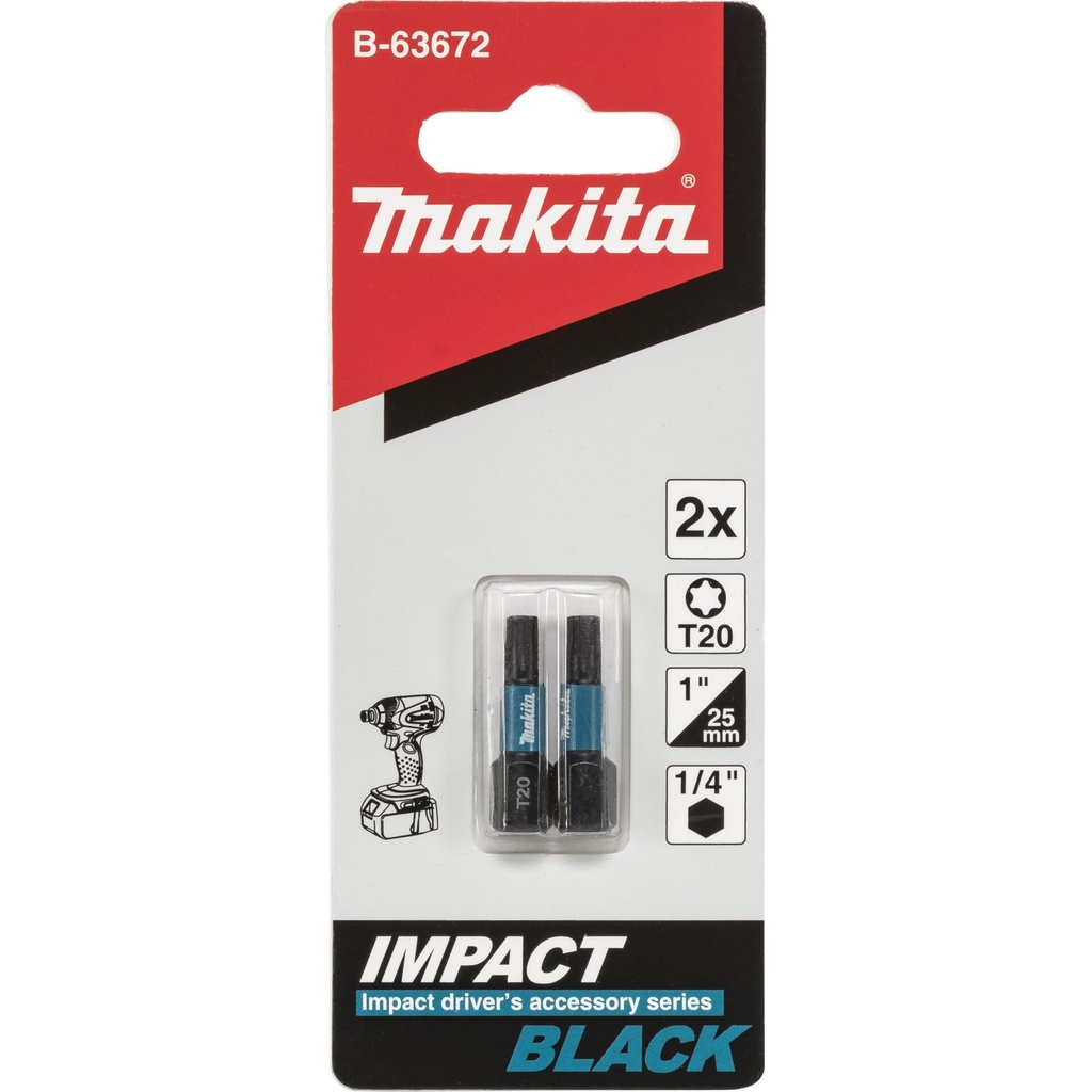 Makita B-63672 Bit T20x25mm 2pcs.