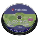 1x10 Verbatim CD-RW 80 / 700MB 10x Speed, Cakebox