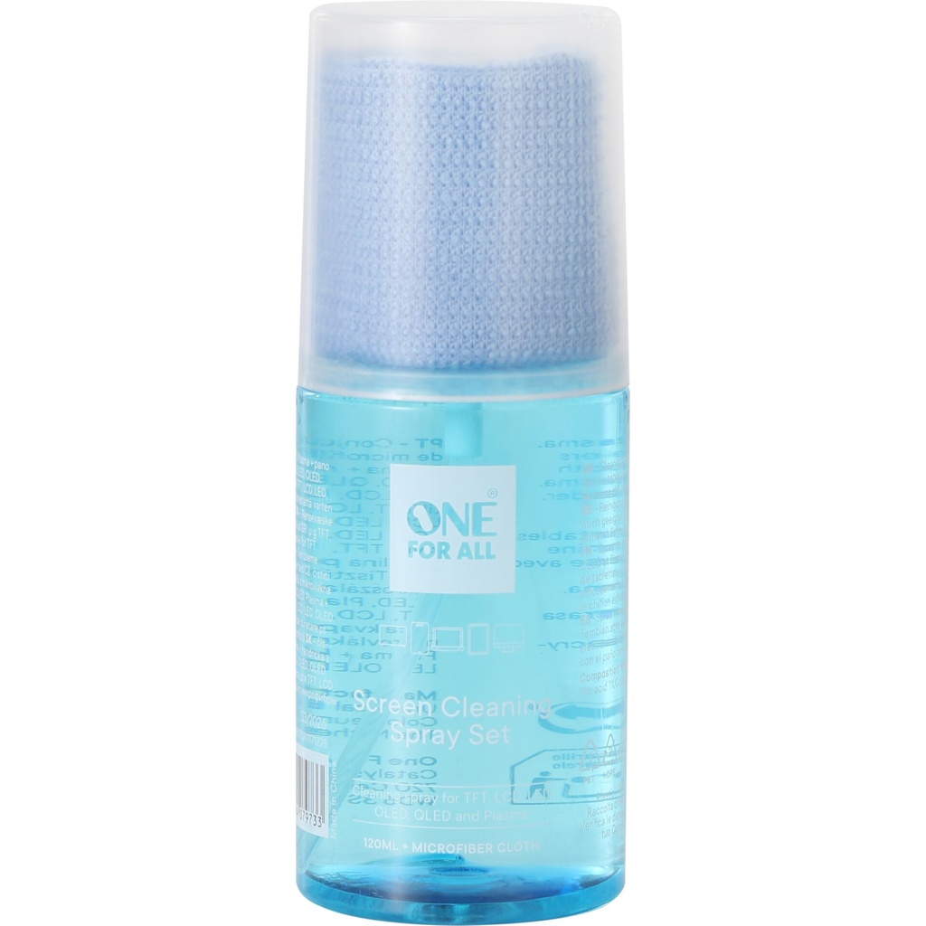 One for All Reinigungsset 120ml Spray mit Mikrofasertuch