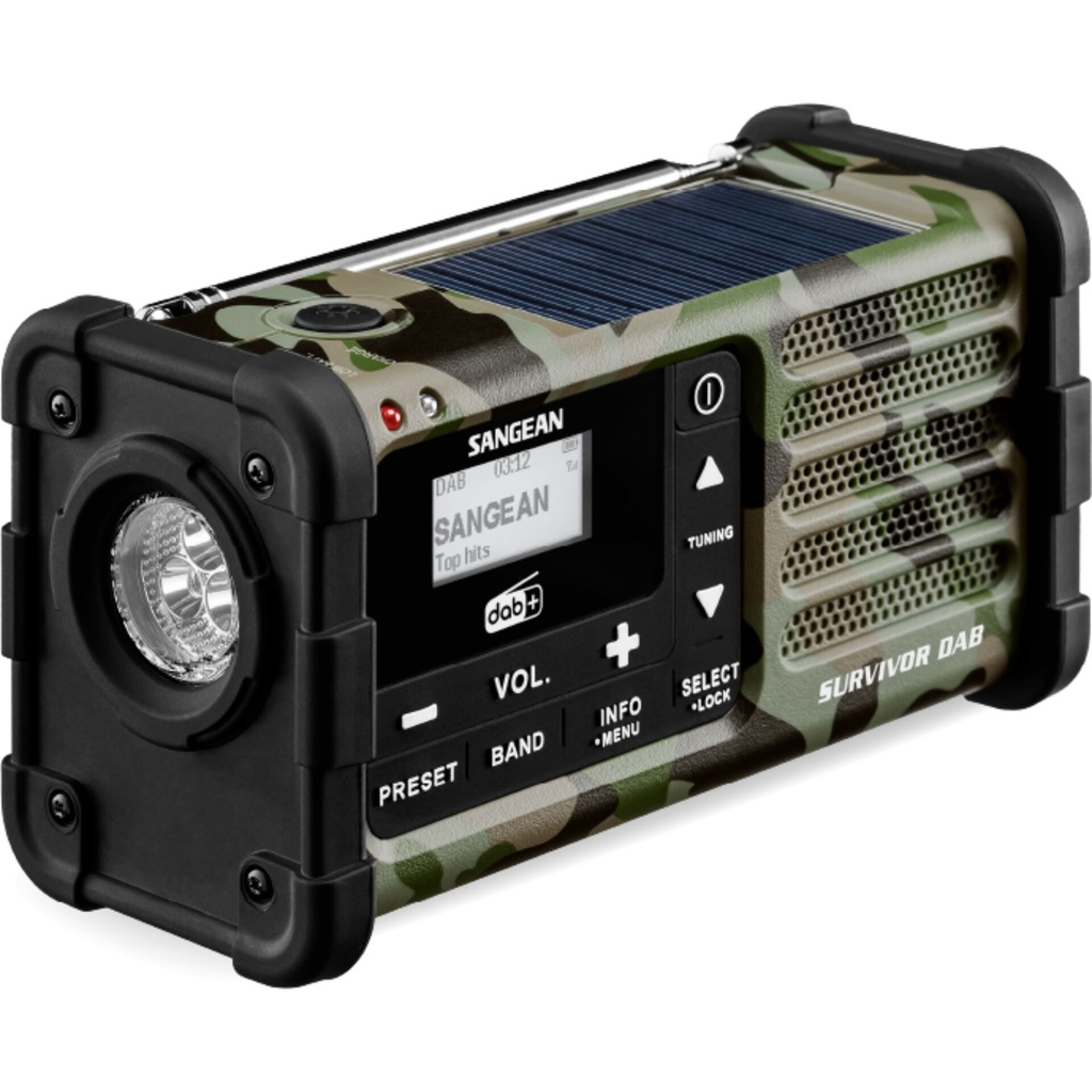 Sangean MMR-88 DAB+ camouflage Emergency/Hand Crank/Solar Radio