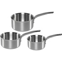 De Buyer Alchimy Stainl. Steel Handled Saucepan Set, 3-pc