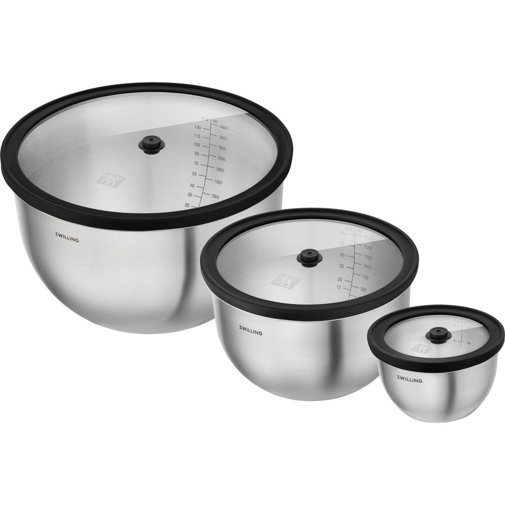 ZWILLING Fresh&Save 6-pc silver Stainless Steel Vacuum Bowl Set