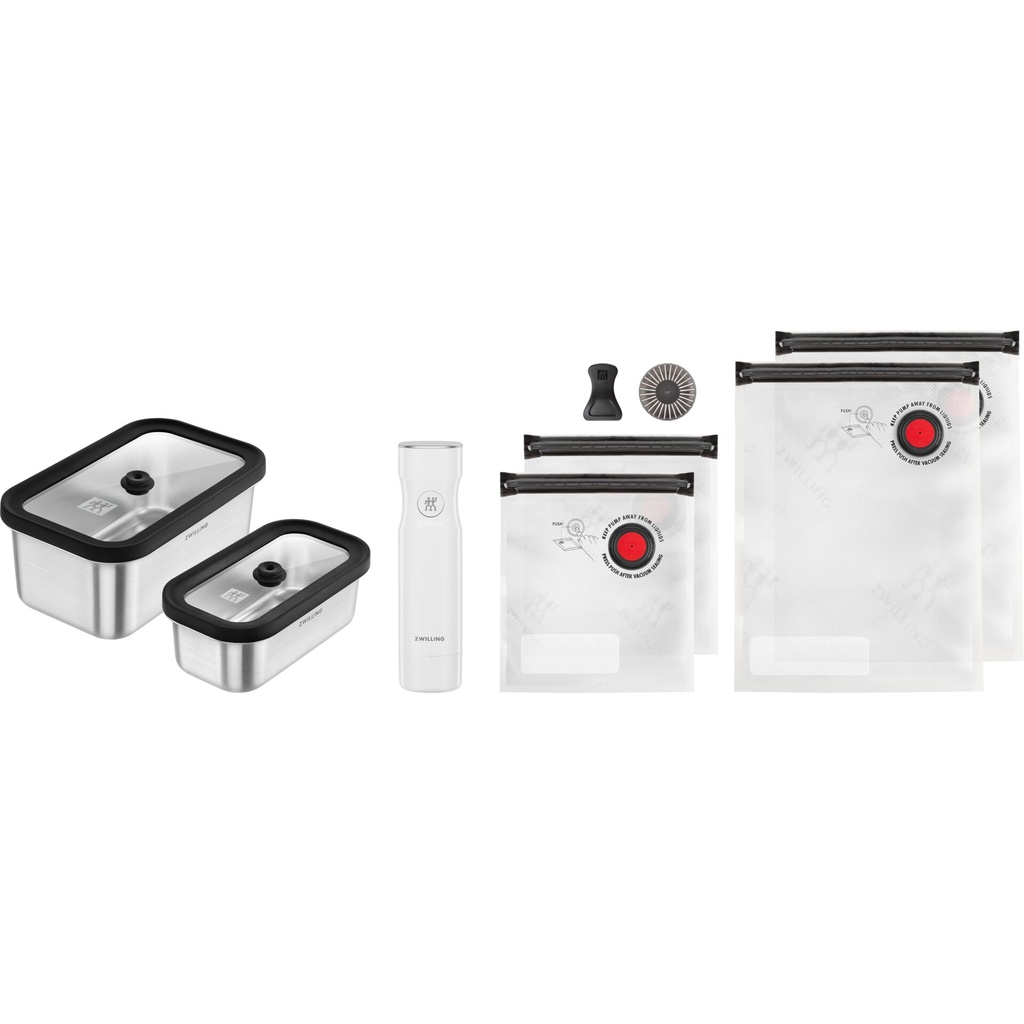 ZWILLING Fresh&Save Vacuum Starter Set, 9pc Stainless Steel