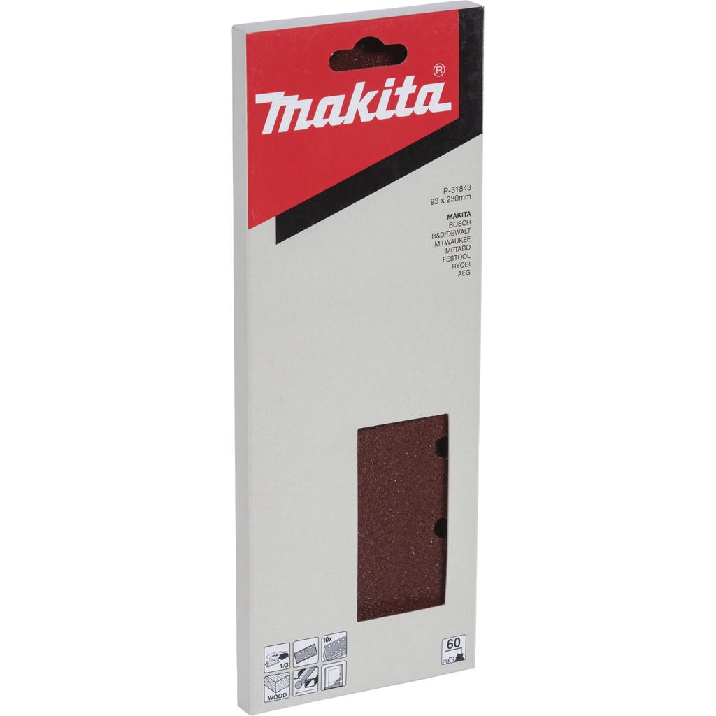 Makita P-31843 Sandpaper  93x230mm  60 Holes