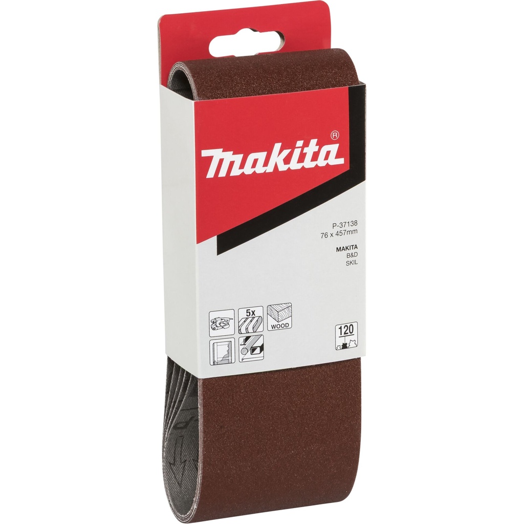 Makita 76x457mm K120 sanding belt