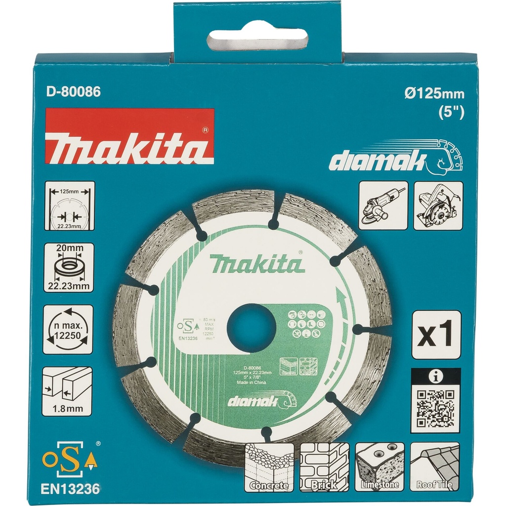 Makita  D-80086 Diamantscheibe 125x22,23 DIAMAK