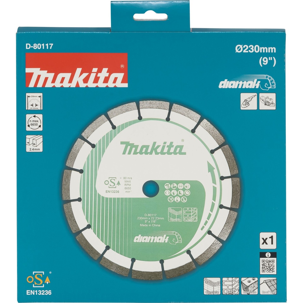 Makita  D-80117 Diamantscheibe 230x22,23 DIAMAK