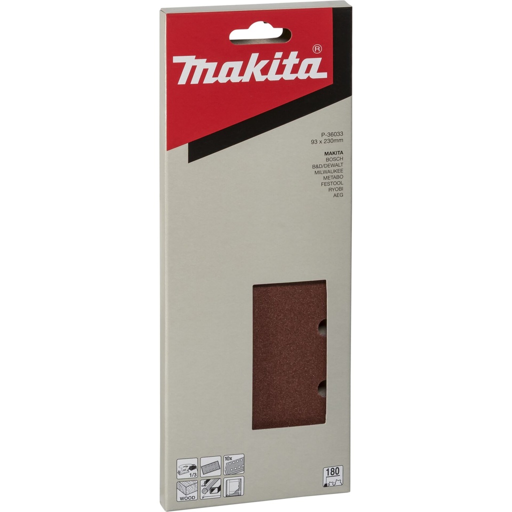 Makita Schleifpap. 93x230mm K180 LOCH