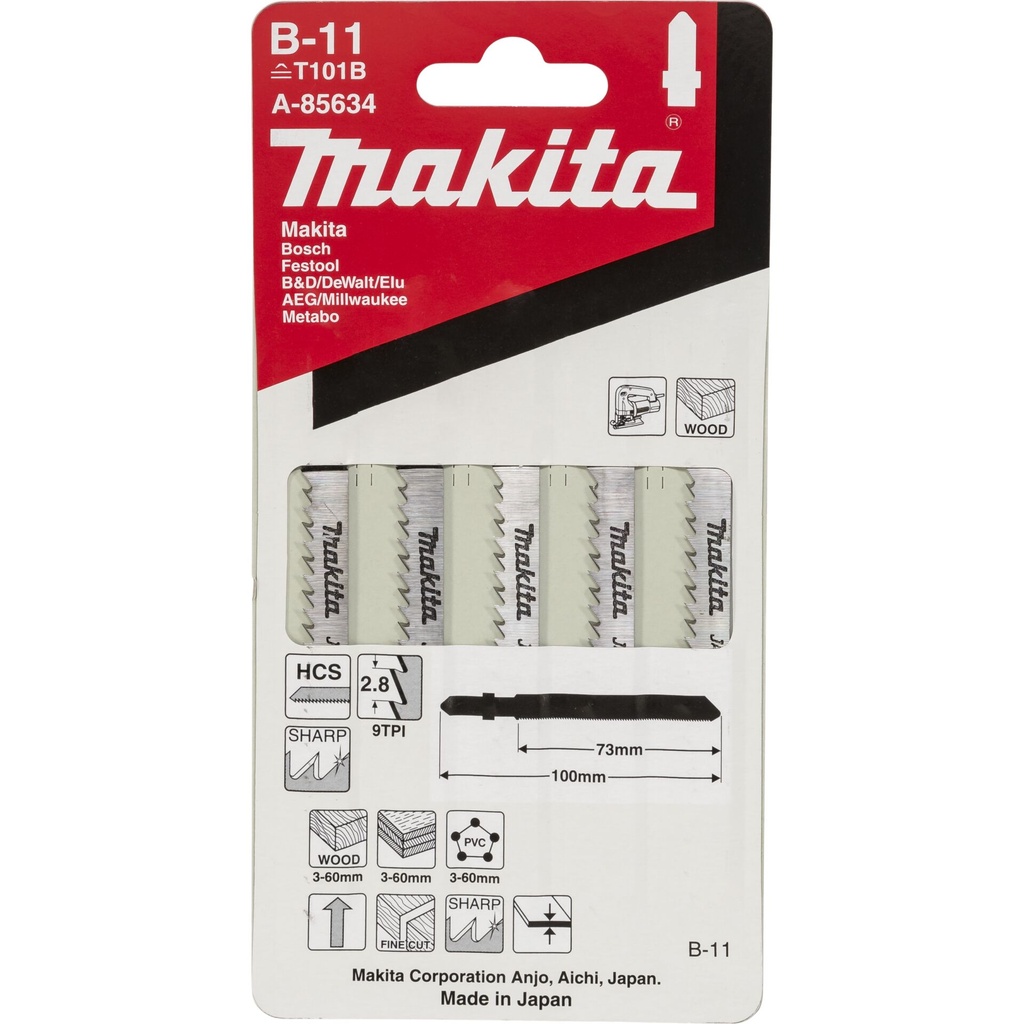 Makita A-85634 Jigsaw Blade   B-11