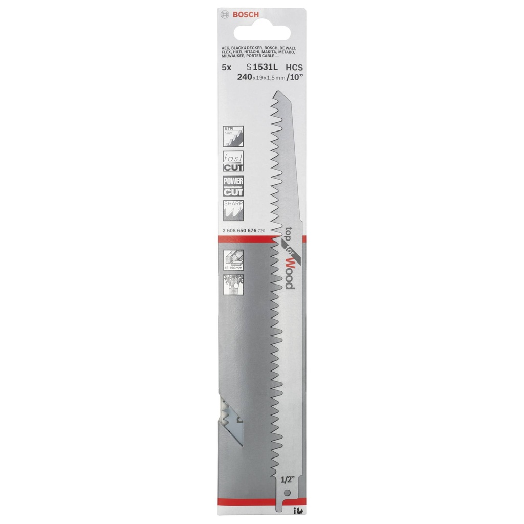 Bosch 5 saber saw blade 1531 L