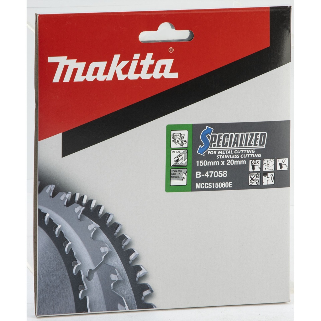 Makita Sägeblatt f. INOX 150x20x60Z