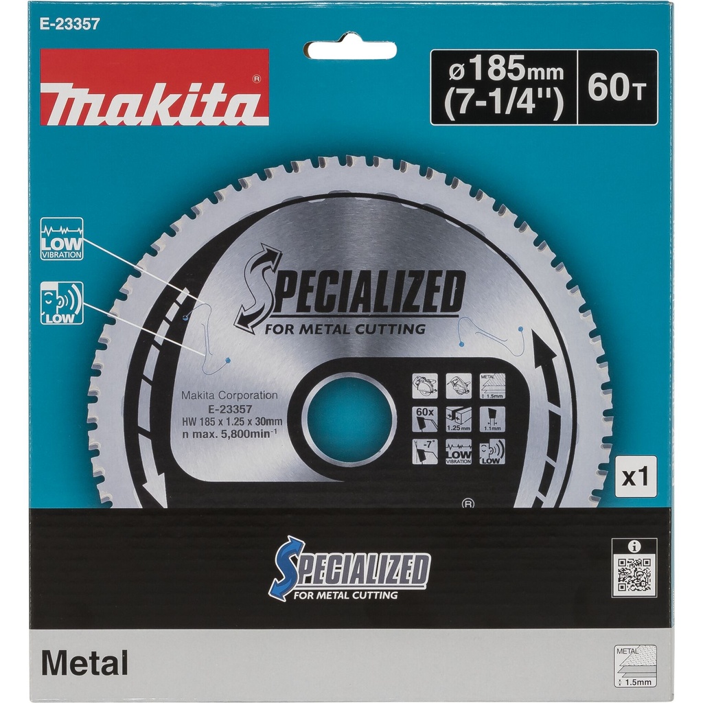 Makita  E-23357 HM Metallsägeblatt 185x30x60Z