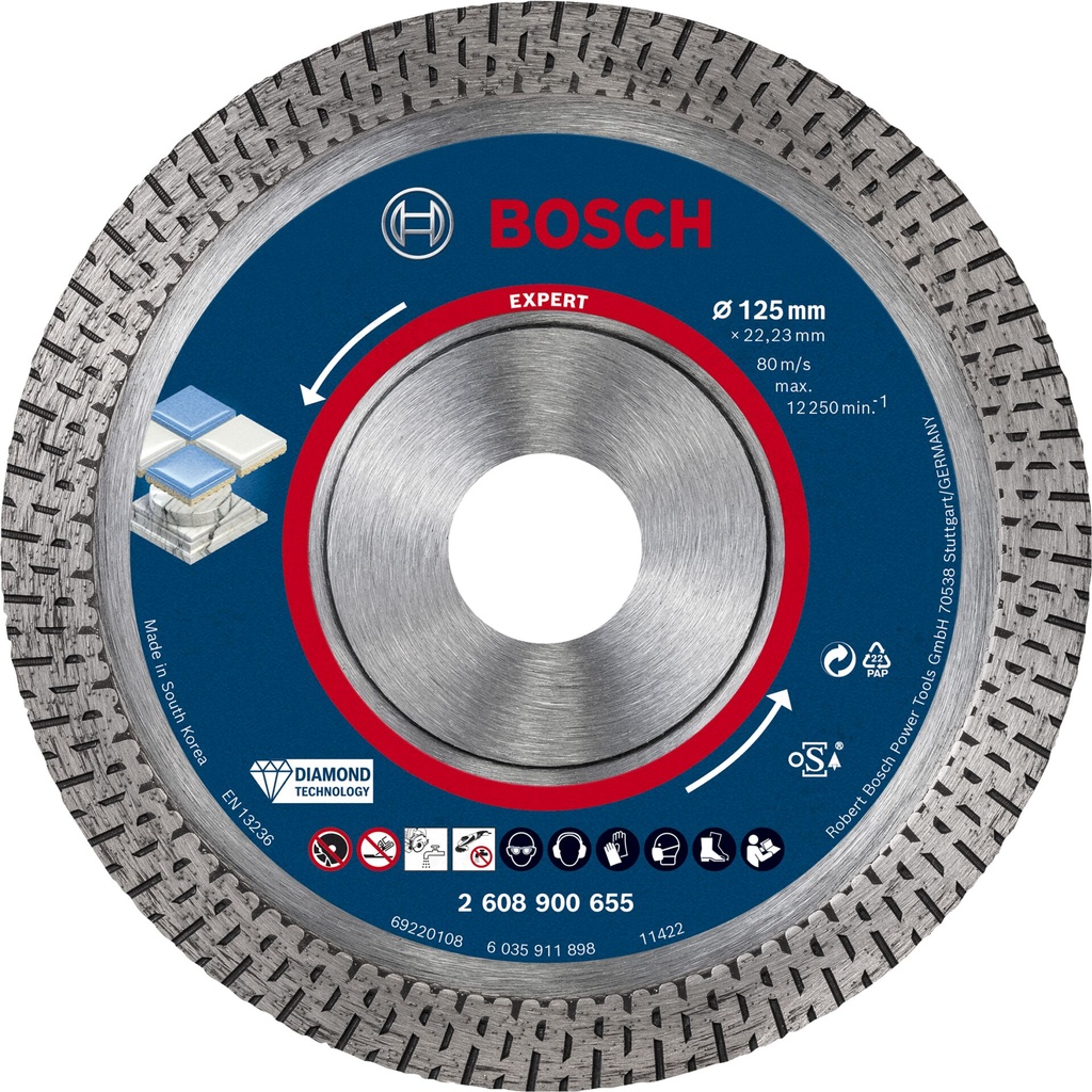 Bosch EXPERT HardCeramic Diamant cutting disk 125x22.23x1.4x10